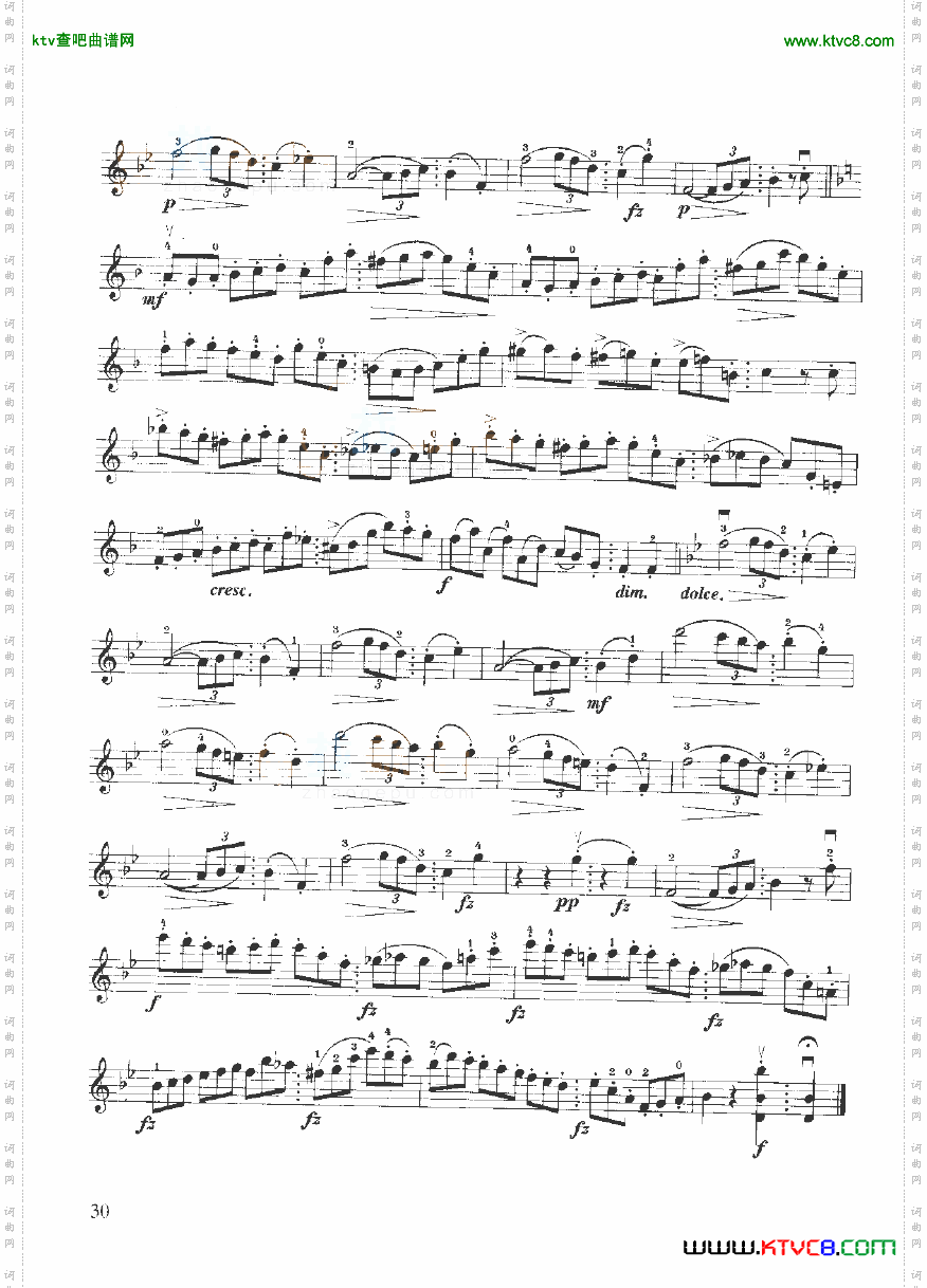 开塞小提琴练习曲36首弦乐类小提琴21-40