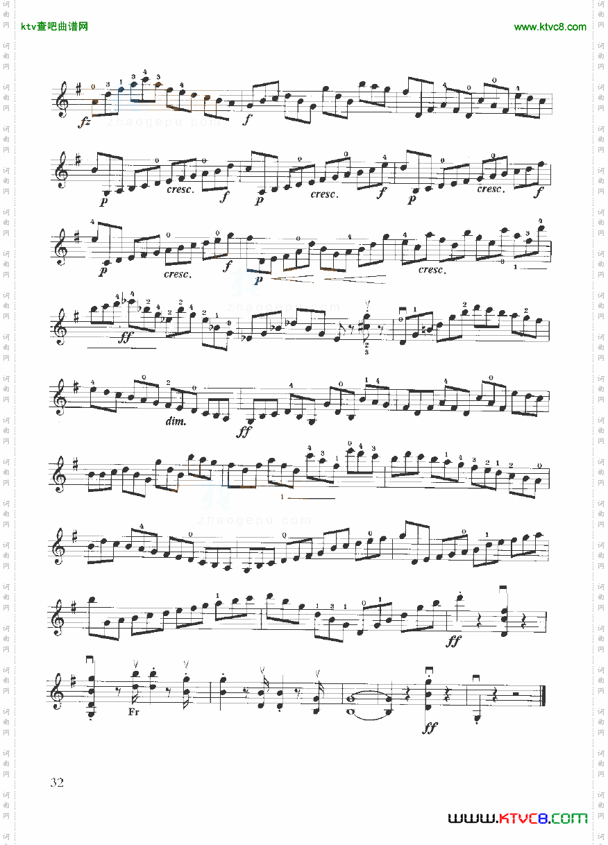 开塞小提琴练习曲36首弦乐类小提琴21-40