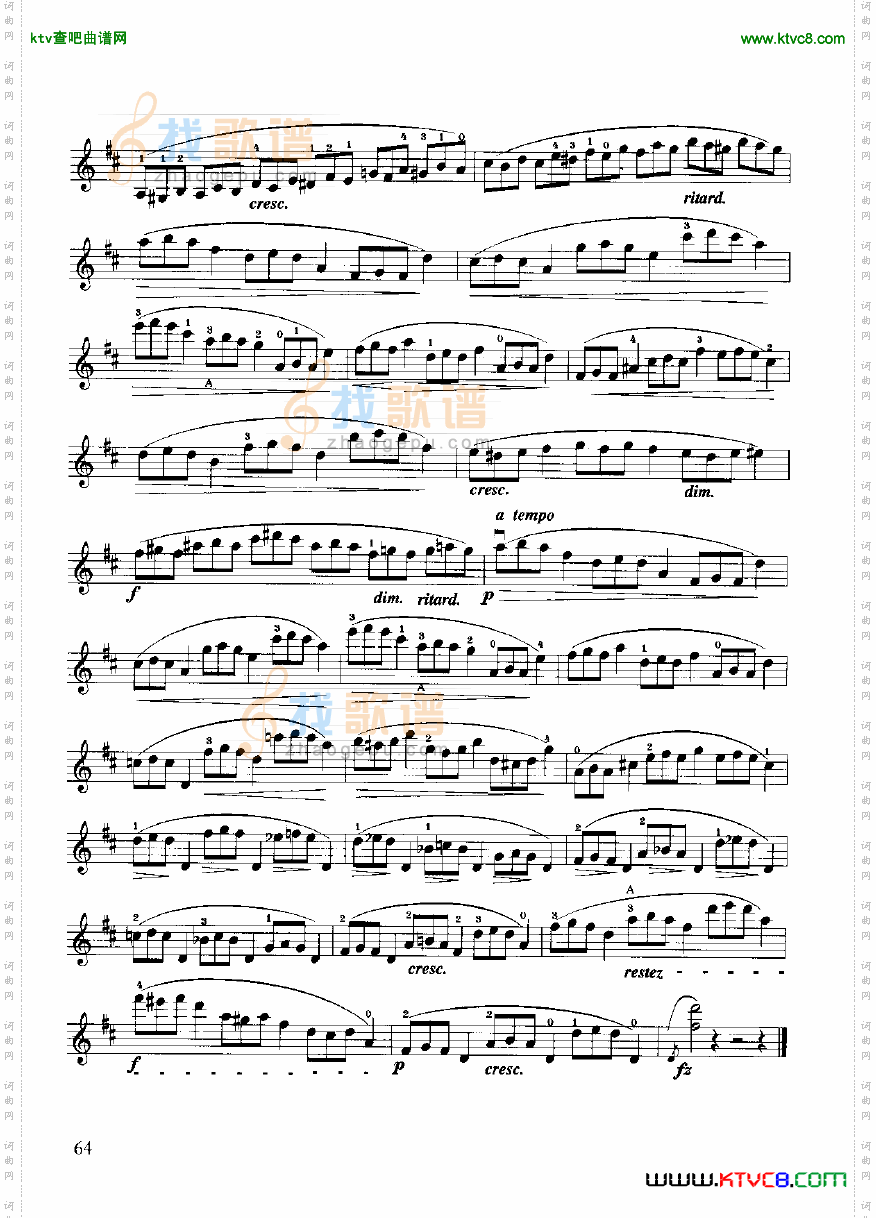 开塞小提琴练习曲36首弦乐类小提琴61-67