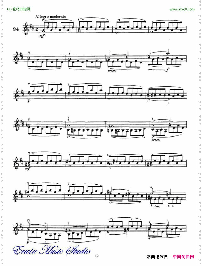 霍夫曼-小提琴双音练习曲作品.96Violin01-25RichardHofmann.Double-StopStudies,Op.96