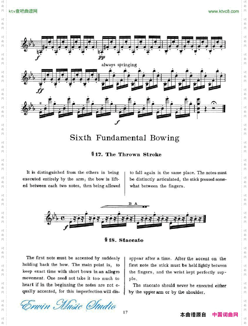 卡索堤-小提琴运弓技术作品.50AugustCasorti,TheTechniquesofBowing,Op.50