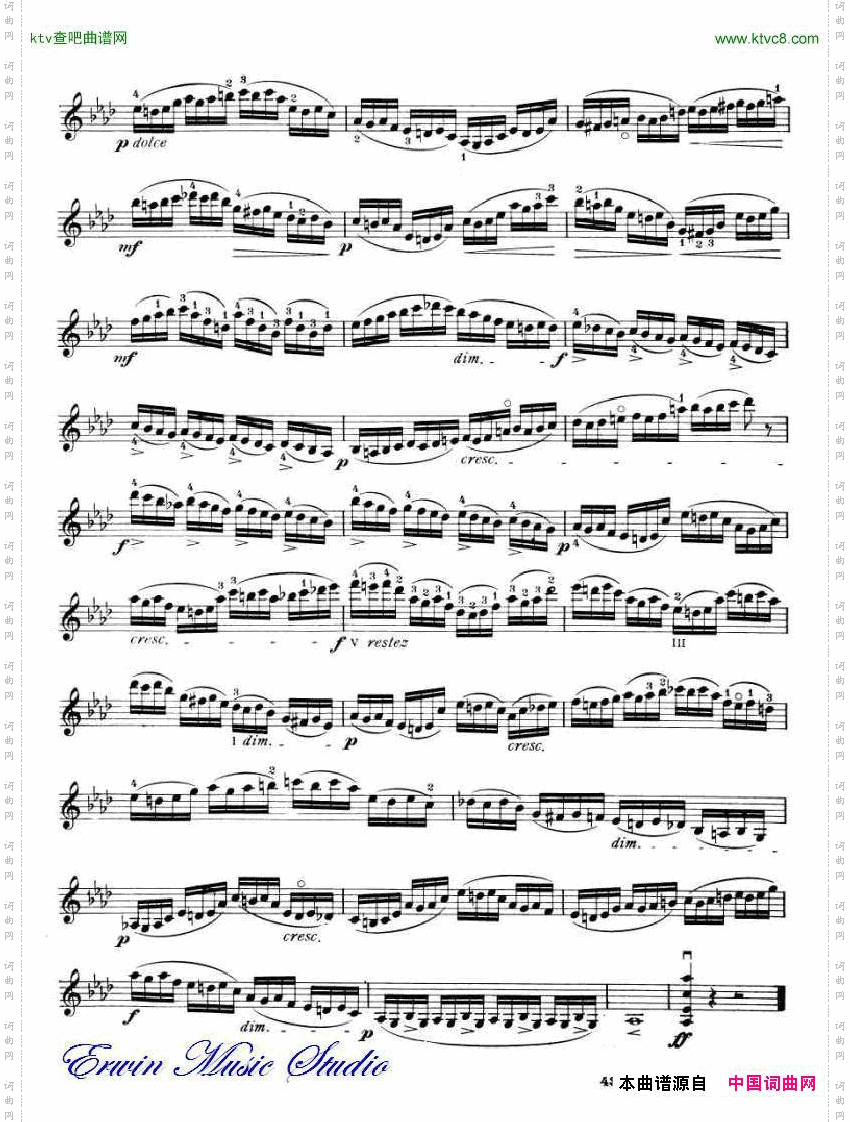 开塞-36首小提琴练习曲作品.20Kayser,36ElementaryandProgressiveEtudesOp.2028-36