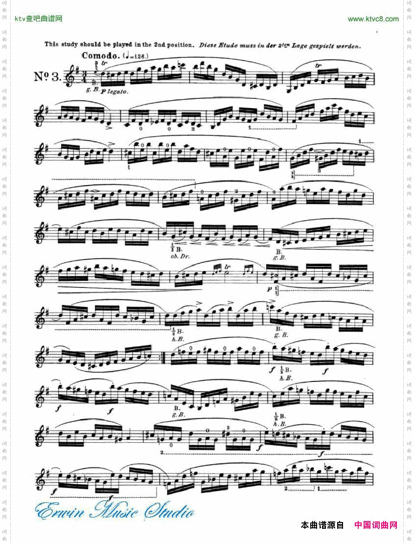 罗德-24首练习曲PierreRode,24StudiPerviolino01-08