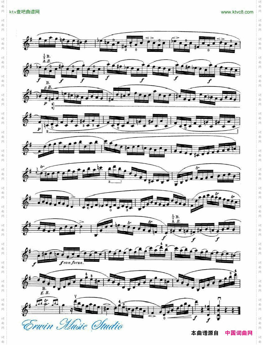 罗德-24首练习曲PierreRode,24StudiPerviolino01-08