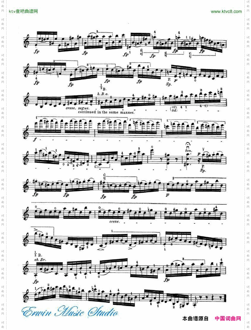 罗德-24首练习曲PierreRode,24StudiPerviolino01-08