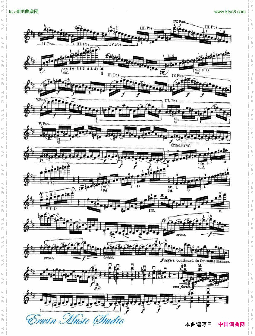 罗德-24首练习曲PierreRode,24StudiPerviolino01-08