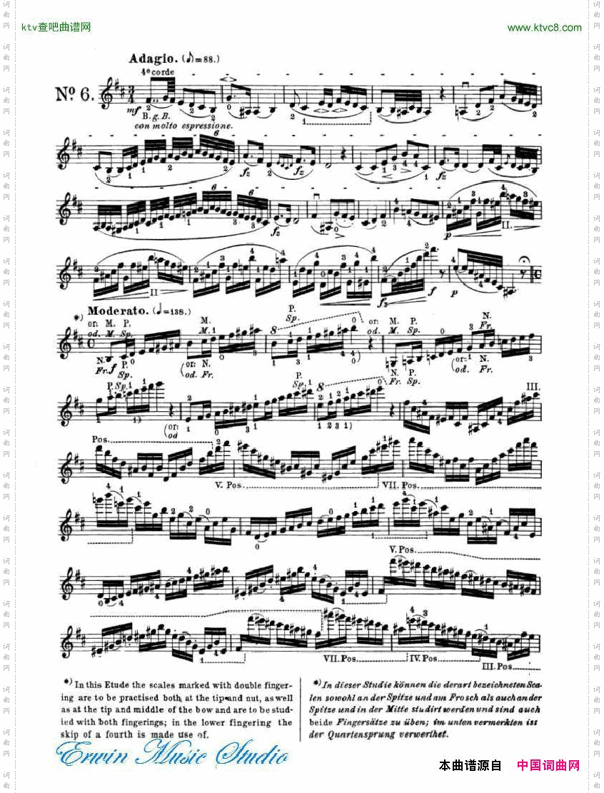罗德-24首练习曲PierreRode,24StudiPerviolino01-08
