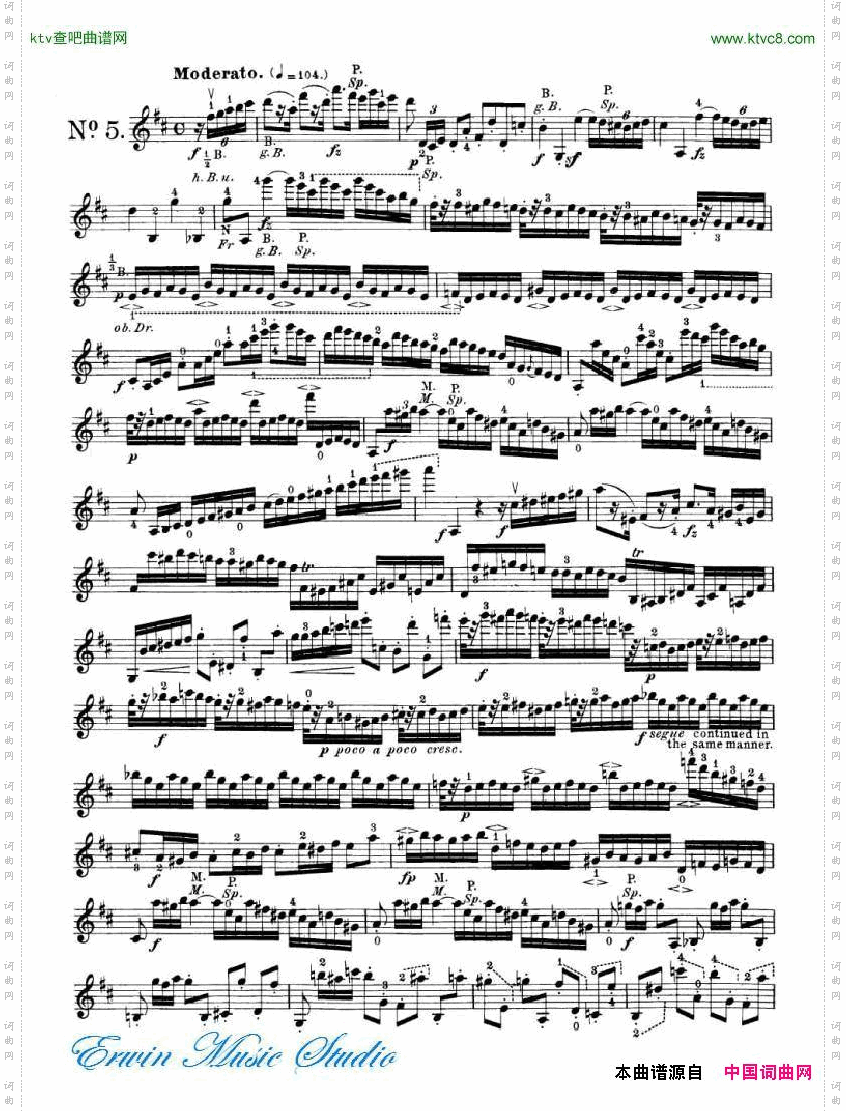 罗德-24首练习曲PierreRode,24StudiPerviolino01-08