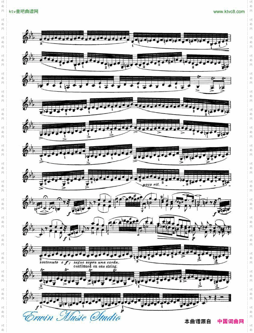 罗德-24首练习曲PierreRode,24StudiPerviolino17-24