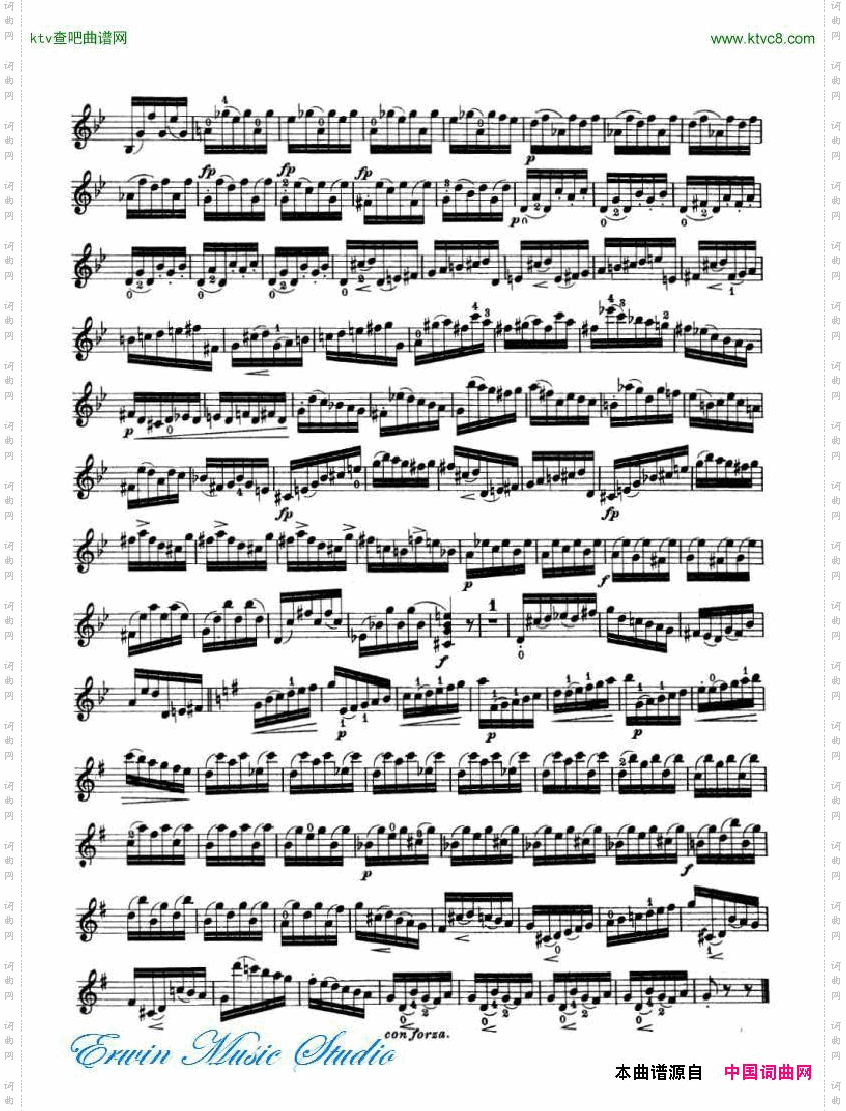 罗德-24首练习曲PierreRode,24StudiPerviolino17-24
