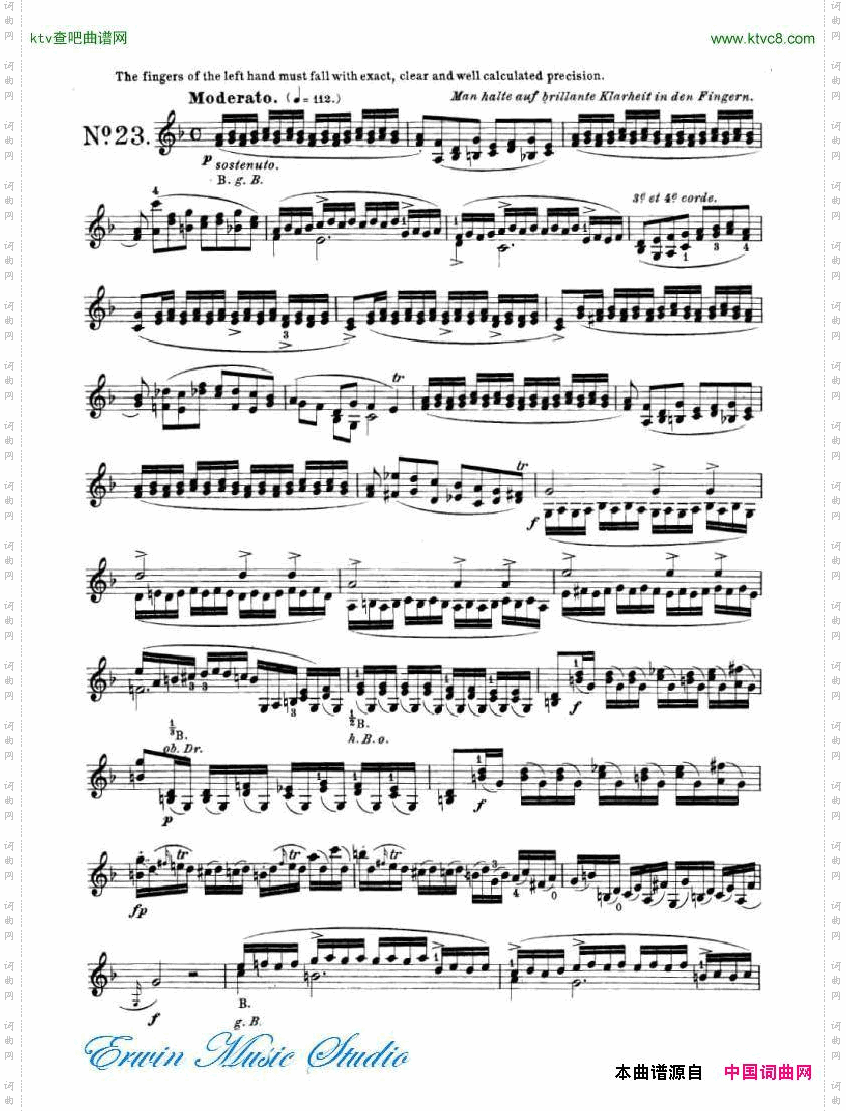 罗德-24首练习曲PierreRode,24StudiPerviolino17-24