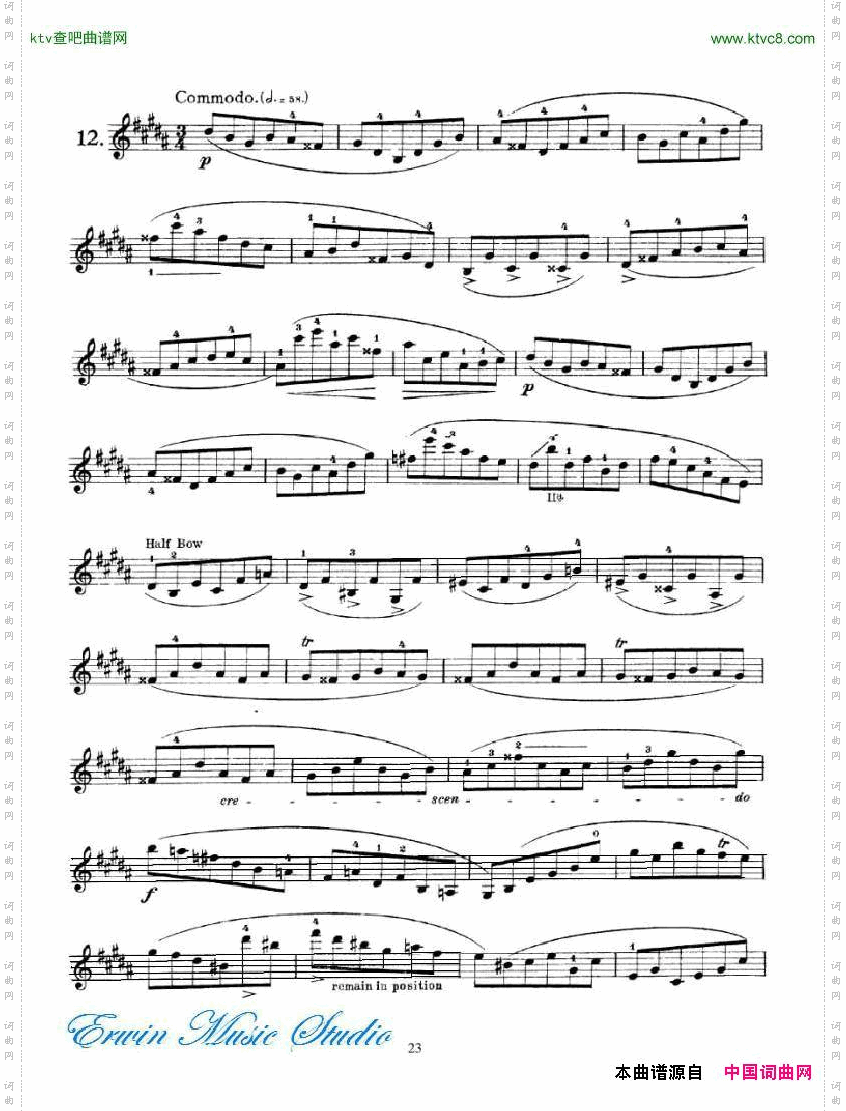 罗德-24首随想曲PierreRode,24Caprices18-34