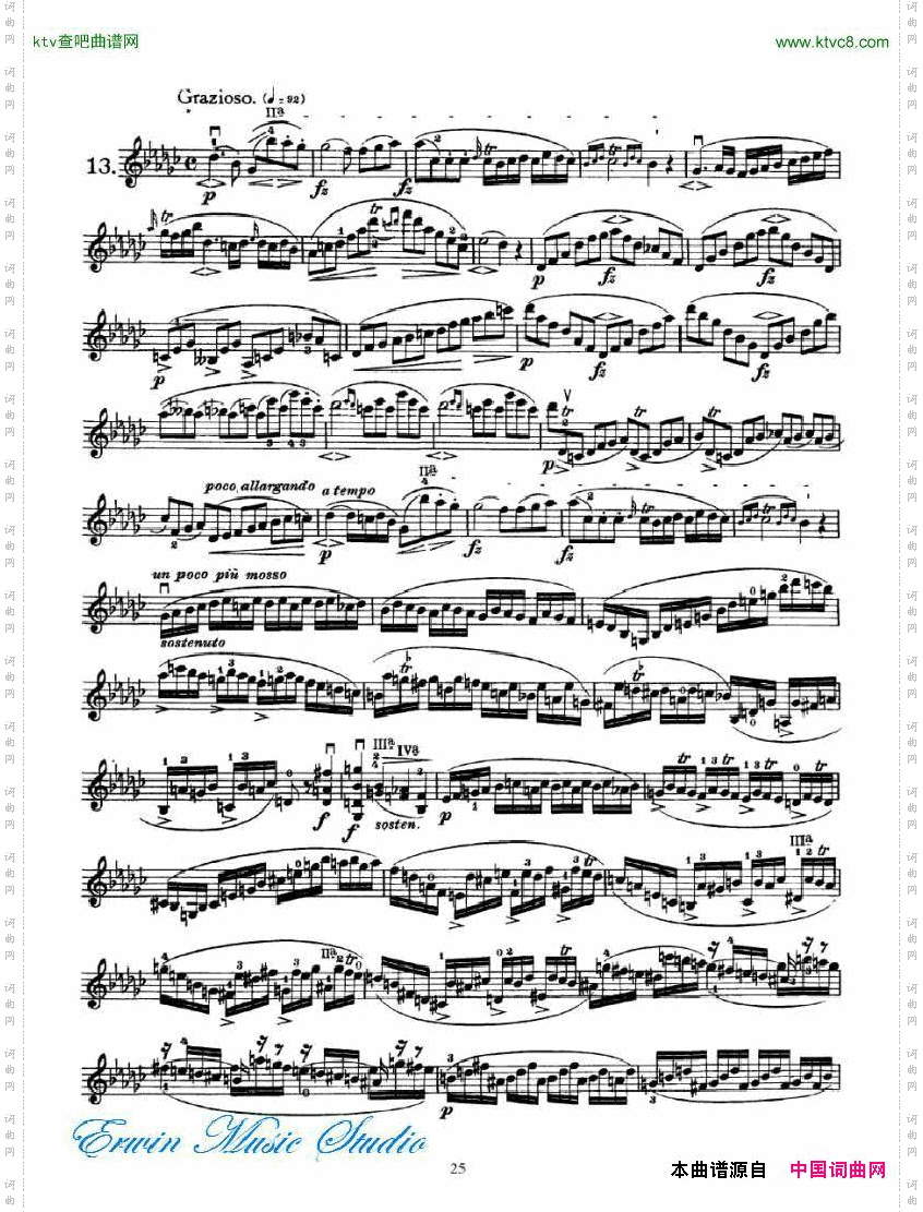 罗德-24首随想曲PierreRode,24Caprices18-34