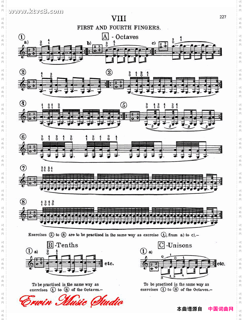 德米特里康斯坦丁多尼斯,基本颤音的练习,作品.18练习曲谱