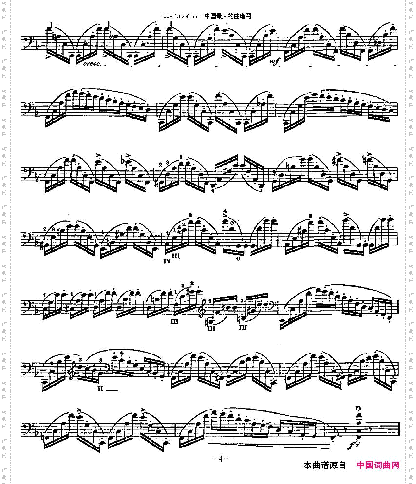 PIATTI12Caprices之5大提琴