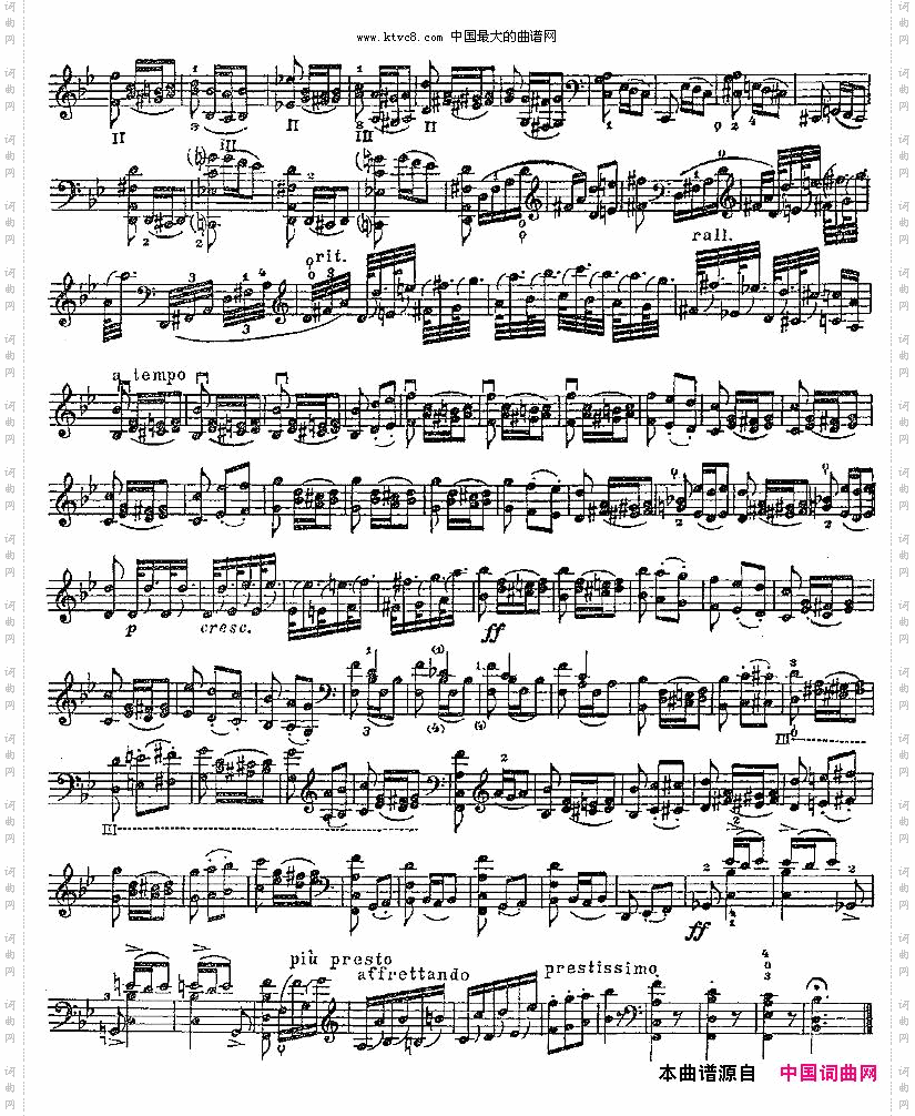 PIATTI12Caprices之3大提琴