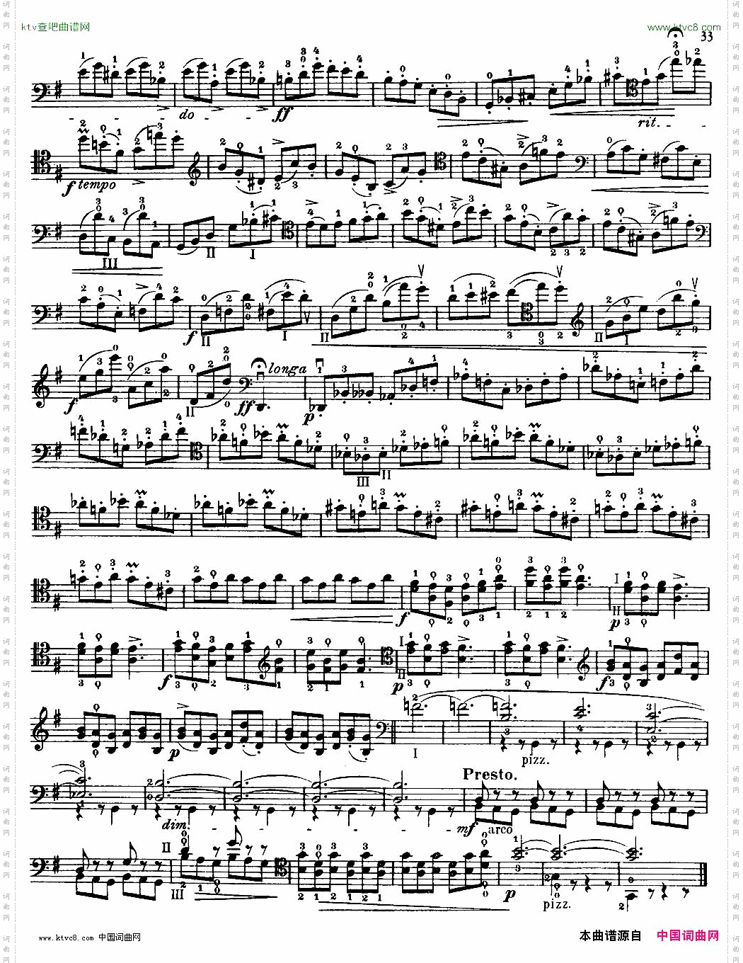 大提琴高级练习曲40首No.15
