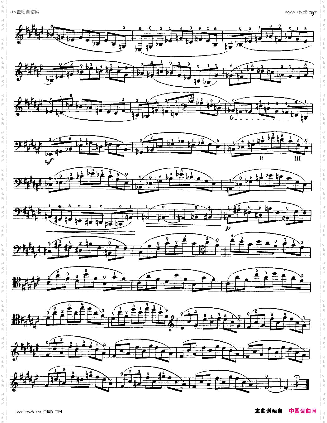 大提琴高级练习曲40首No.4
