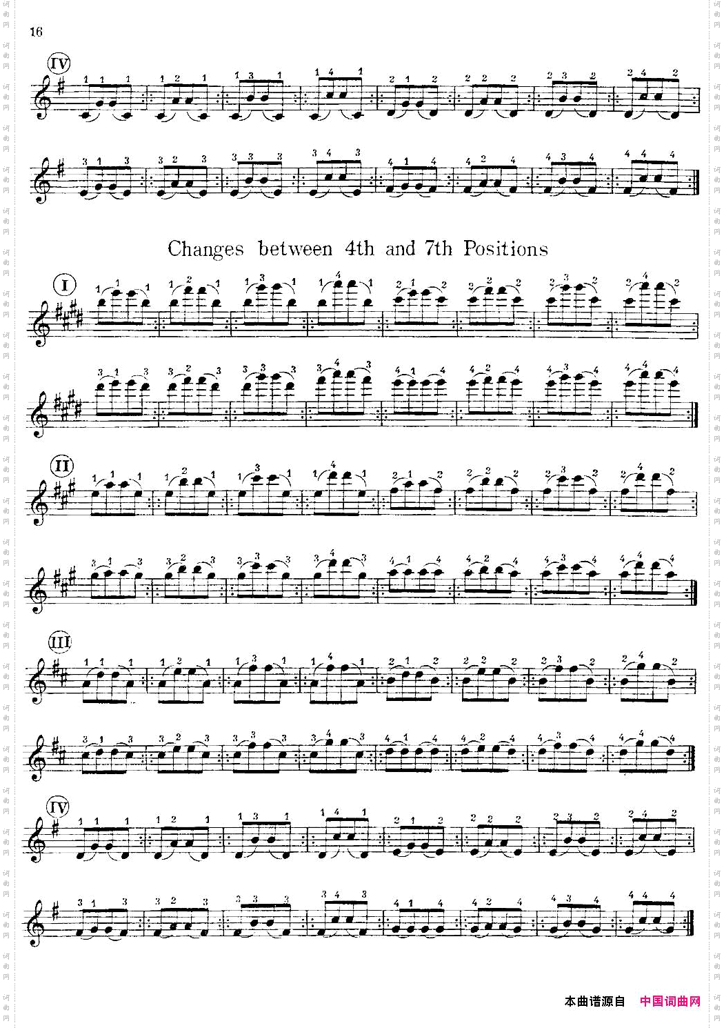 小提琴换把练习曲第二部分