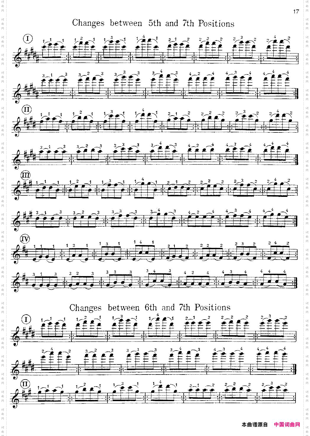 小提琴换把练习曲第二部分