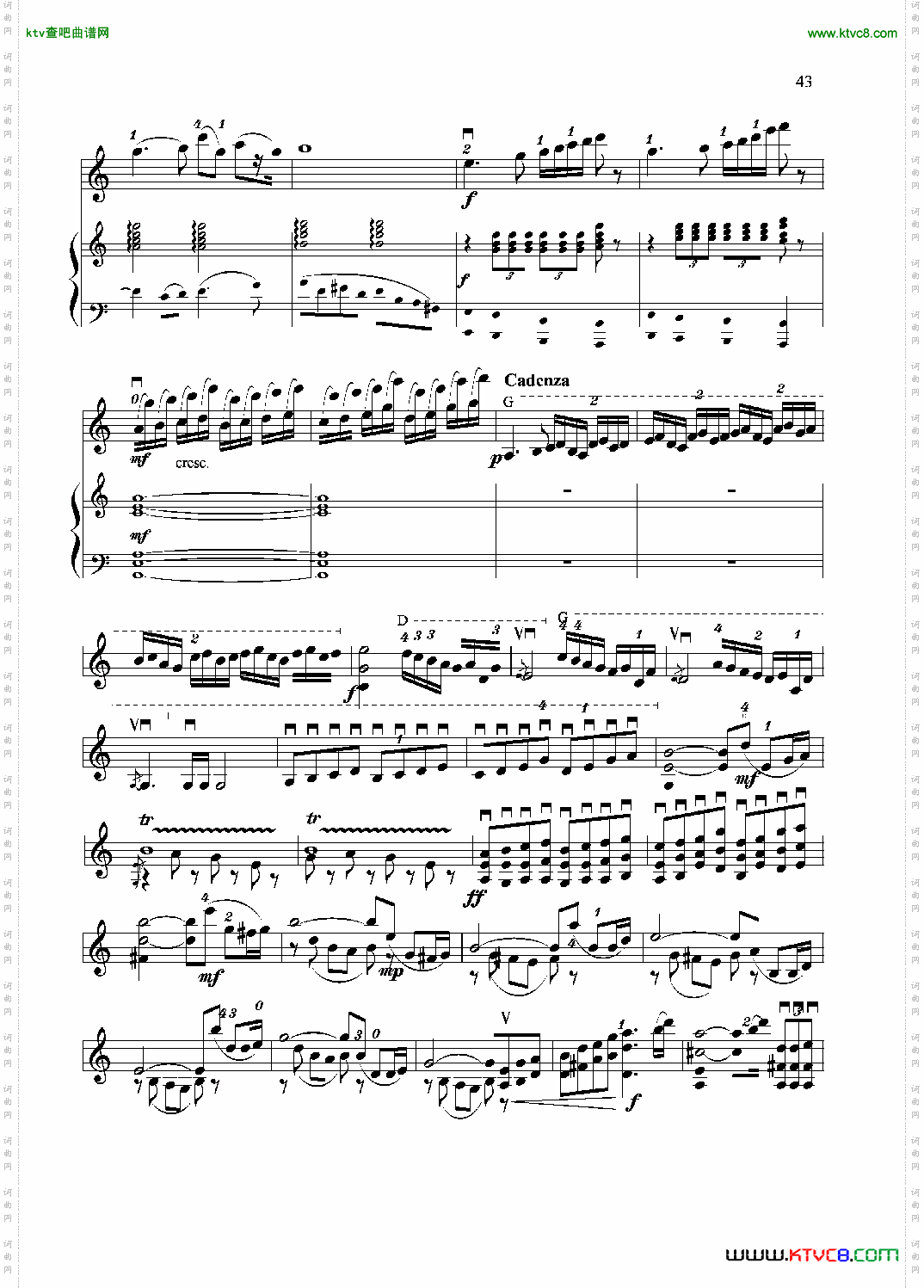 满江红幻想曲（小提琴+钢琴）