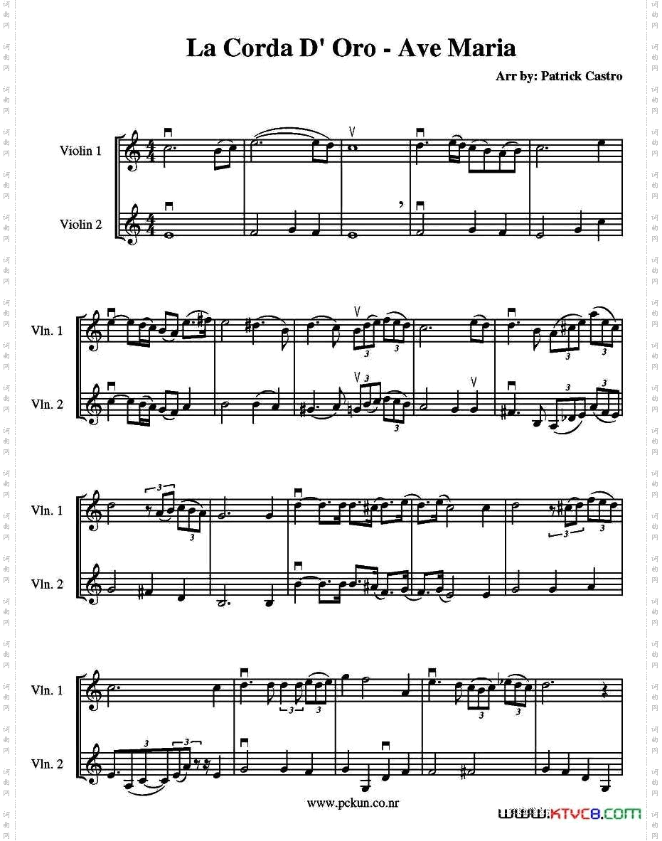 LaCo-rdaD'Oro-AveMaria小提琴二重奏