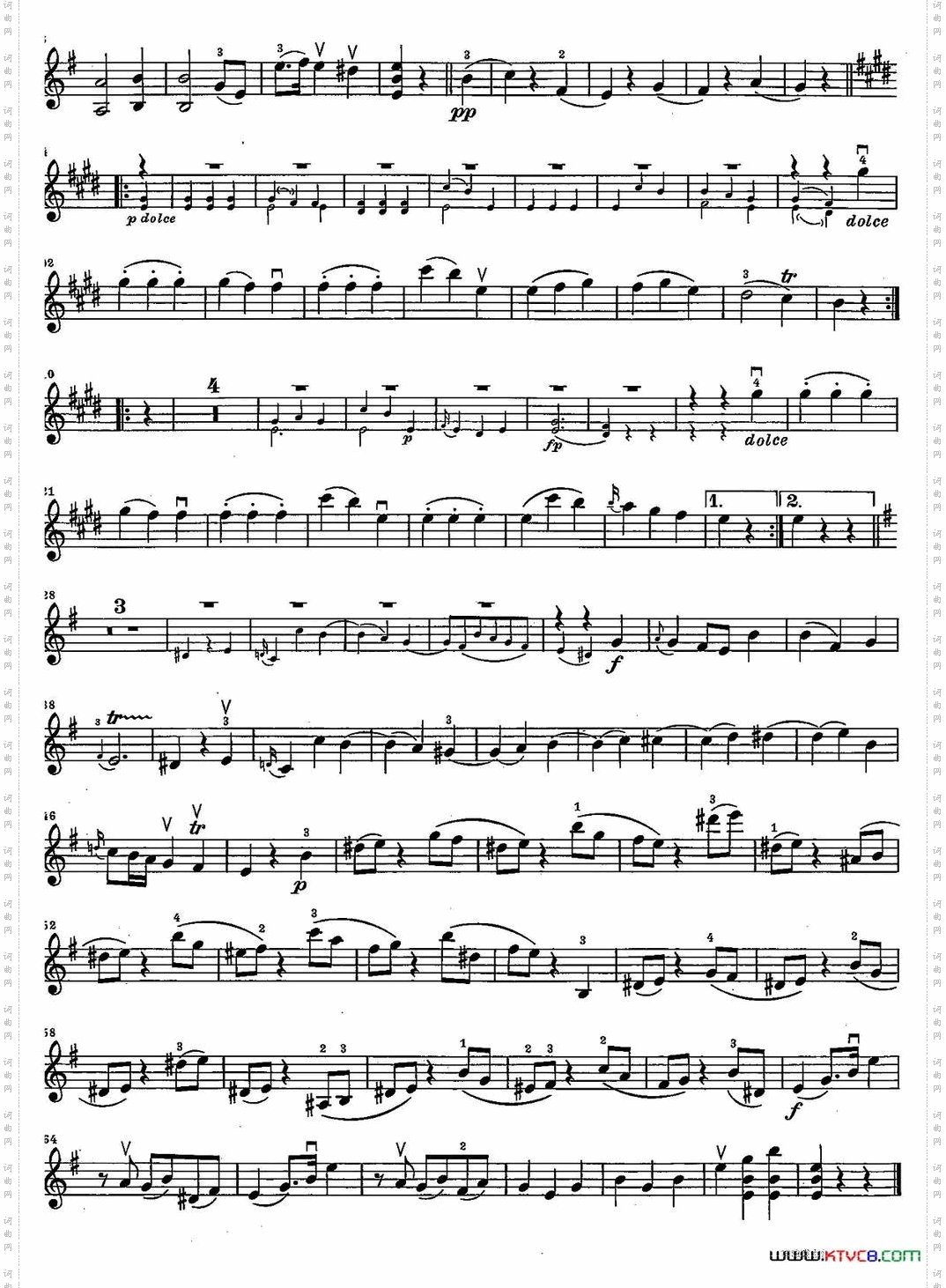 SONATEKV304奏鸣曲KV304_SONATE KV304奏鸣曲 KV304