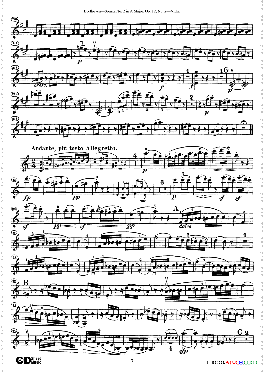 A大调第二小提琴奏鸣曲SonataNo·2inAMajo-rOp·12,No·2_A大调第二小提琴奏鸣曲Sonata No·2 in A Majo-r Op·12,No·2