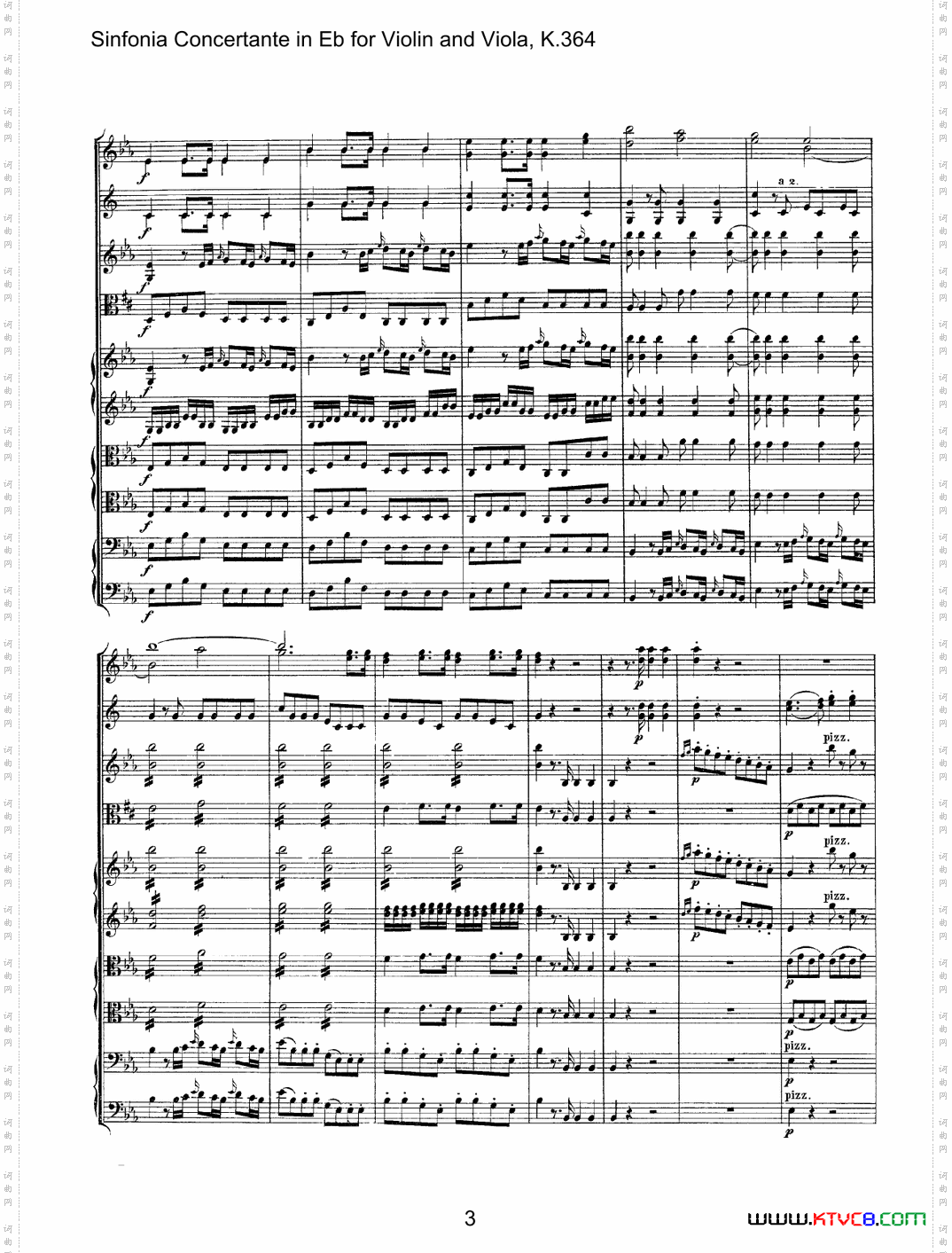 降E大调交响协奏曲《SinfoniaConcertanteinEb》fo-rViolina-ndViolaK·364_降E大调交响协奏曲《Sinfonia Concertante in Eb》fo-r Violin a-nd Viola K·364