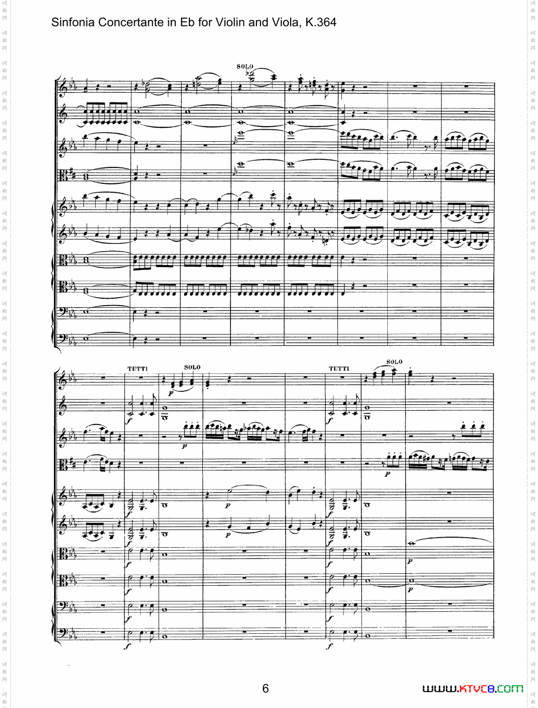 降E大调交响协奏曲《SinfoniaConcertanteinEb》fo-rViolina-ndViolaK·364_降E大调交响协奏曲《Sinfonia Concertante in Eb》fo-r Violin a-nd Viola K·364