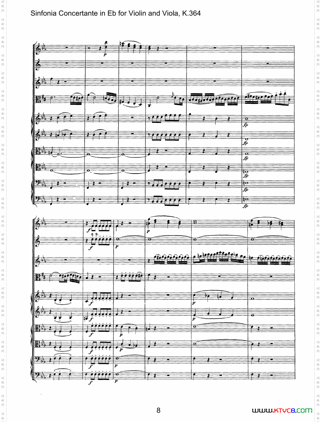 降E大调交响协奏曲《SinfoniaConcertanteinEb》fo-rViolina-ndViolaK·364_降E大调交响协奏曲《Sinfonia Concertante in Eb》fo-r Violin a-nd Viola K·364