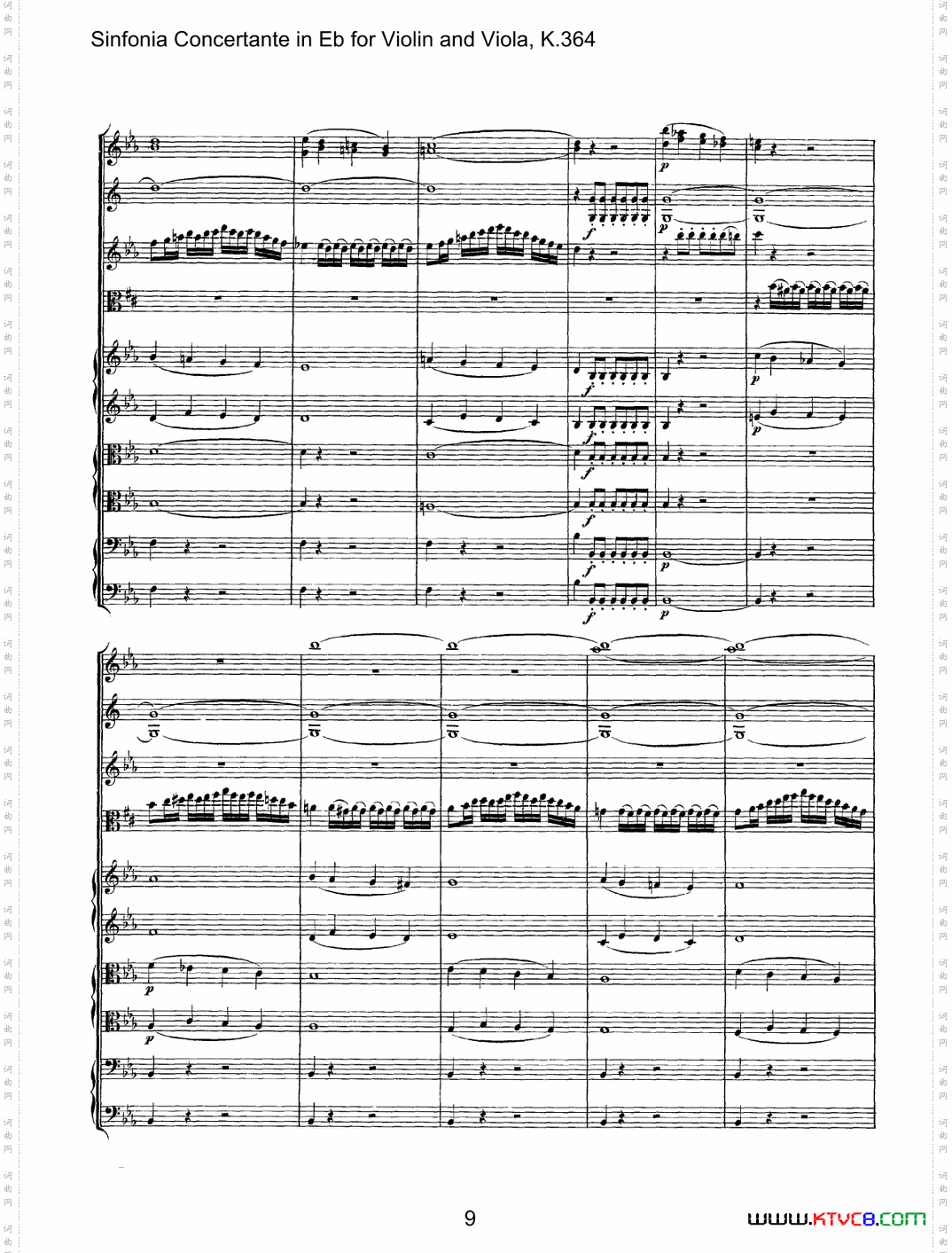 降E大调交响协奏曲《SinfoniaConcertanteinEb》fo-rViolina-ndViolaK·364_降E大调交响协奏曲《Sinfonia Concertante in Eb》fo-r Violin a-nd Viola K·364