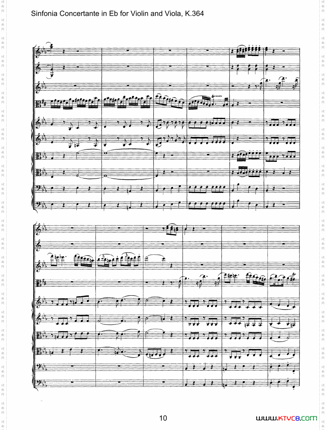 降E大调交响协奏曲《SinfoniaConcertanteinEb》fo-rViolina-ndViolaK·364_降E大调交响协奏曲《Sinfonia Concertante in Eb》fo-r Violin a-nd Viola K·364