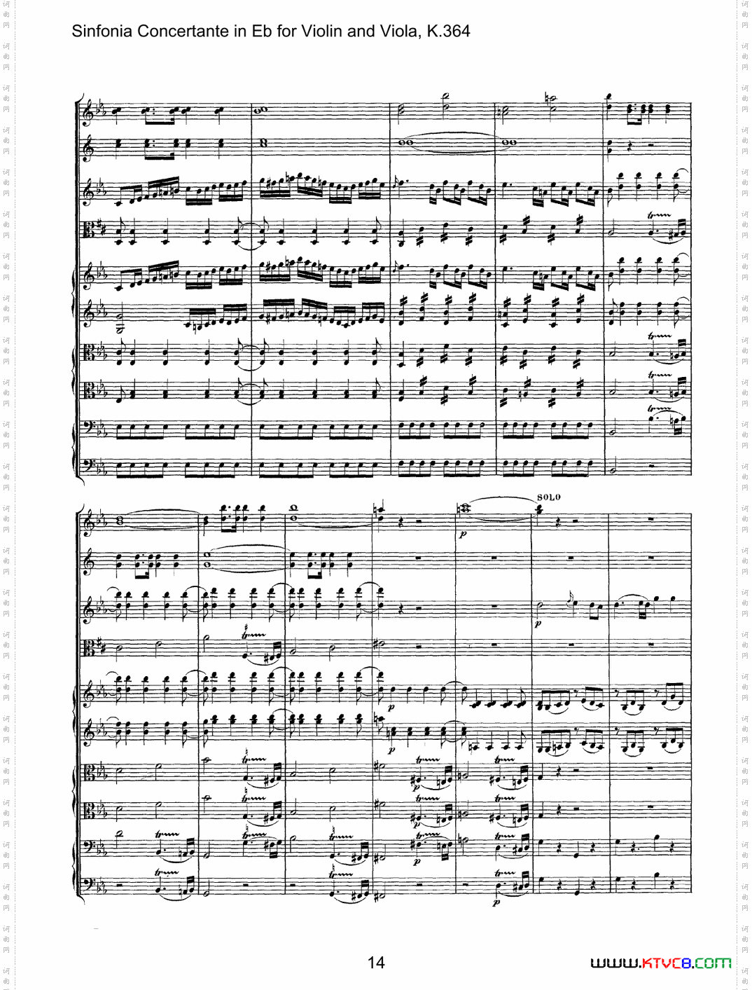 降E大调交响协奏曲《SinfoniaConcertanteinEb》fo-rViolina-ndViolaK·364_降E大调交响协奏曲《Sinfonia Concertante in Eb》fo-r Violin a-nd Viola K·364