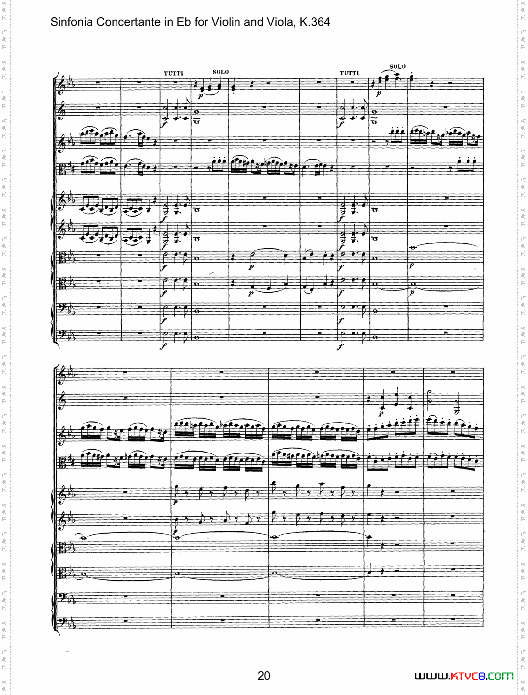 降E大调交响协奏曲《SinfoniaConcertanteinEb》fo-rViolina-ndViolaK·364_降E大调交响协奏曲《Sinfonia Concertante in Eb》fo-r Violin a-nd Viola K·364