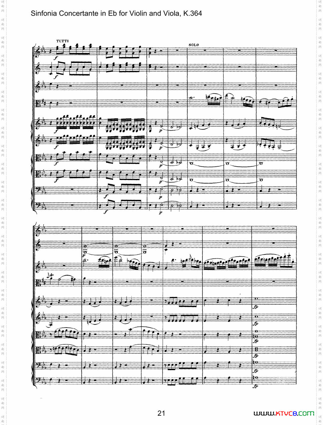 降E大调交响协奏曲《SinfoniaConcertanteinEb》fo-rViolina-ndViolaK·364_降E大调交响协奏曲《Sinfonia Concertante in Eb》fo-r Violin a-nd Viola K·364