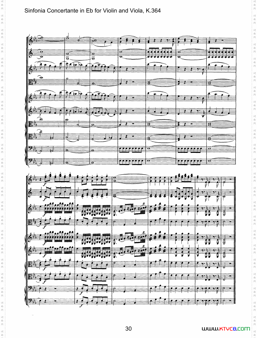 降E大调交响协奏曲《SinfoniaConcertanteinEb》fo-rViolina-ndViolaK·364_降E大调交响协奏曲《Sinfonia Concertante in Eb》fo-r Violin a-nd Viola K·364