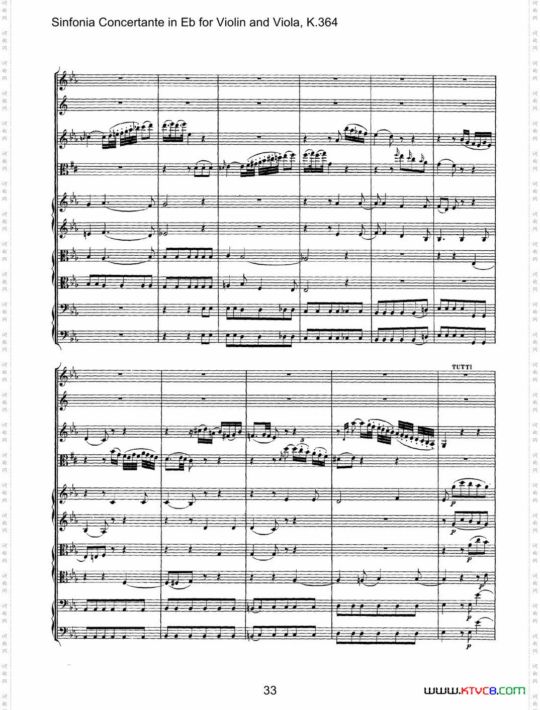 降E大调交响协奏曲《SinfoniaConcertanteinEb》fo-rViolina-ndViolaK·364_降E大调交响协奏曲《Sinfonia Concertante in Eb》fo-r Violin a-nd Viola K·364