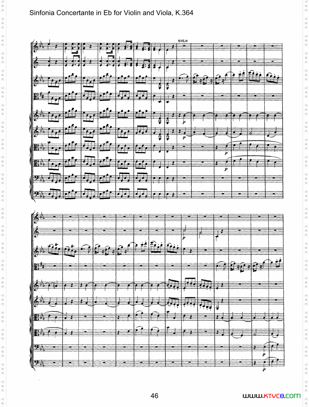 降E大调交响协奏曲《SinfoniaConcertanteinEb》fo-rViolina-ndViolaK·364_降E大调交响协奏曲《Sinfonia Concertante in Eb》fo-r Violin a-nd Viola K·364
