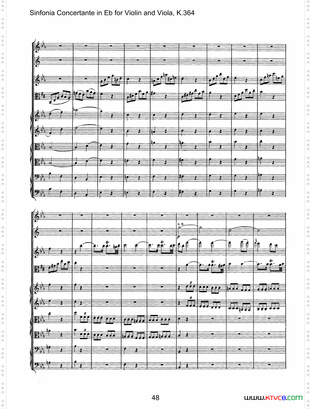 降E大调交响协奏曲《SinfoniaConcertanteinEb》fo-rViolina-ndViolaK·364_降E大调交响协奏曲《Sinfonia Concertante in Eb》fo-r Violin a-nd Viola K·364