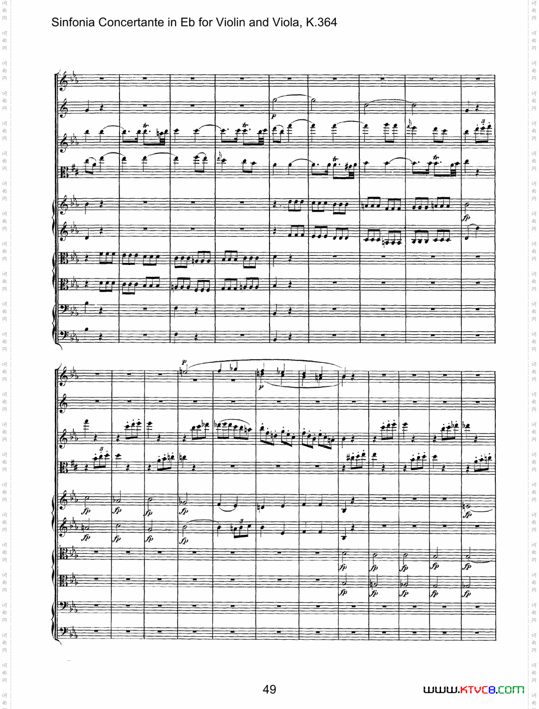降E大调交响协奏曲《SinfoniaConcertanteinEb》fo-rViolina-ndViolaK·364_降E大调交响协奏曲《Sinfonia Concertante in Eb》fo-r Violin a-nd Viola K·364