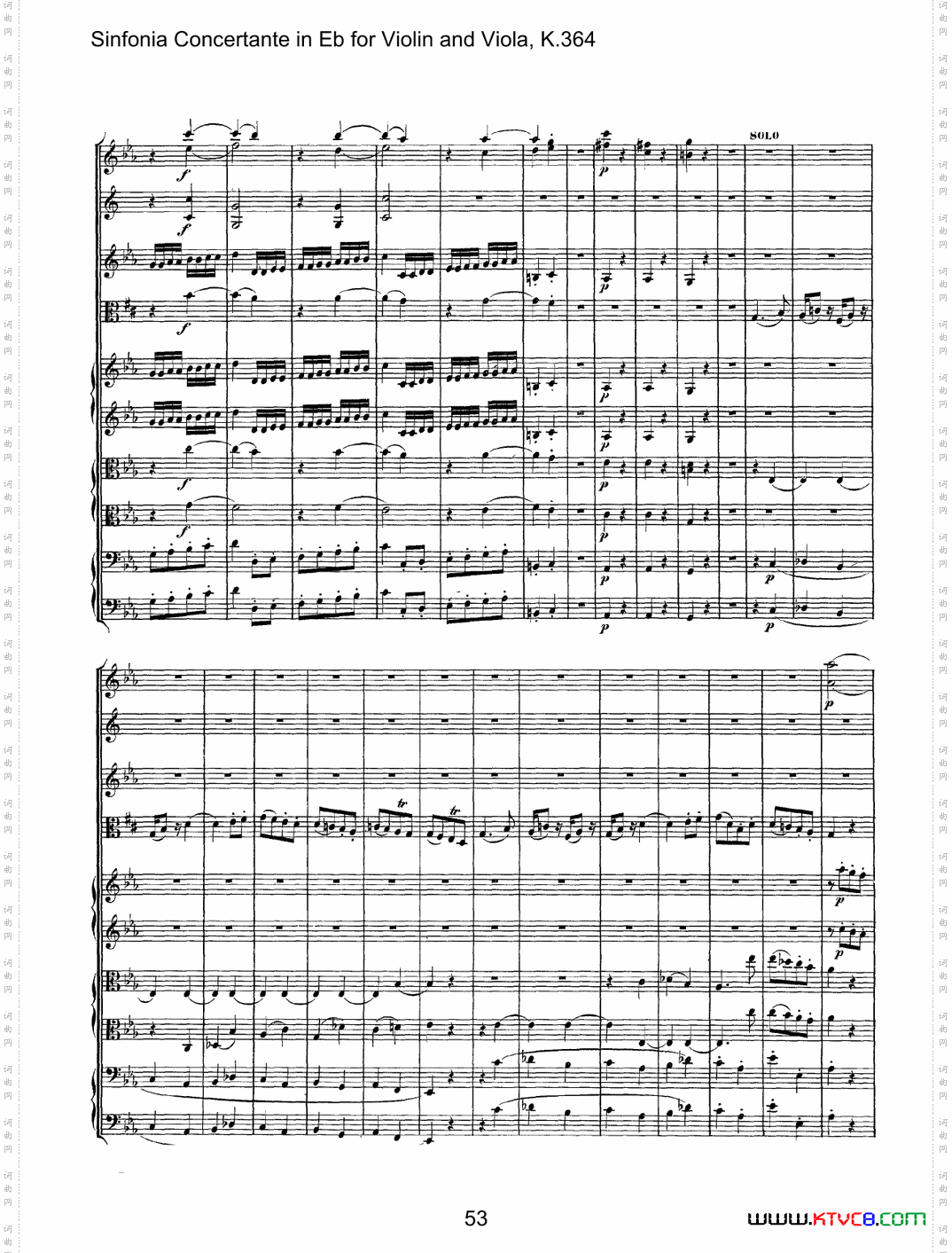 降E大调交响协奏曲《SinfoniaConcertanteinEb》fo-rViolina-ndViolaK·364_降E大调交响协奏曲《Sinfonia Concertante in Eb》fo-r Violin a-nd Viola K·364