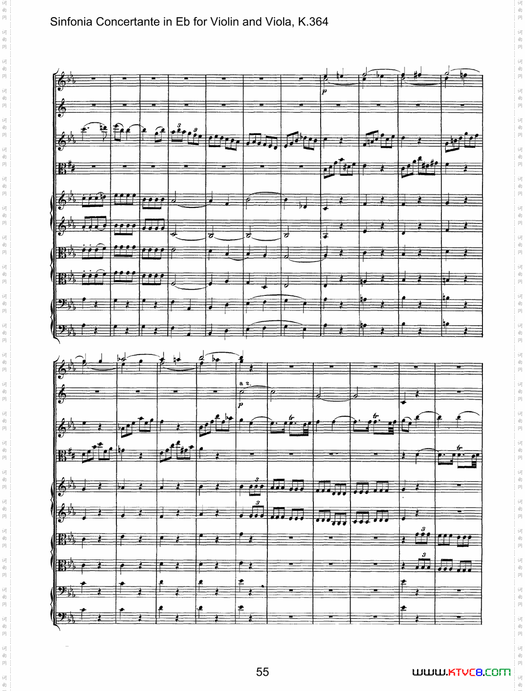 降E大调交响协奏曲《SinfoniaConcertanteinEb》fo-rViolina-ndViolaK·364_降E大调交响协奏曲《Sinfonia Concertante in Eb》fo-r Violin a-nd Viola K·364