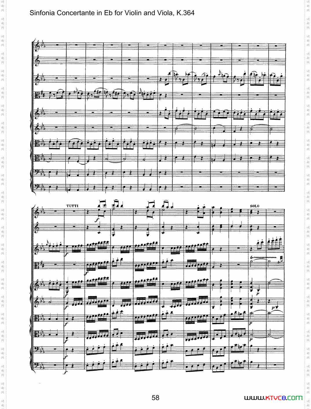 降E大调交响协奏曲《SinfoniaConcertanteinEb》fo-rViolina-ndViolaK·364_降E大调交响协奏曲《Sinfonia Concertante in Eb》fo-r Violin a-nd Viola K·364