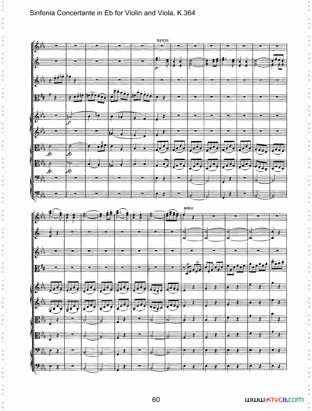 降E大调交响协奏曲《SinfoniaConcertanteinEb》fo-rViolina-ndViolaK·364_降E大调交响协奏曲《Sinfonia Concertante in Eb》fo-r Violin a-nd Viola K·364