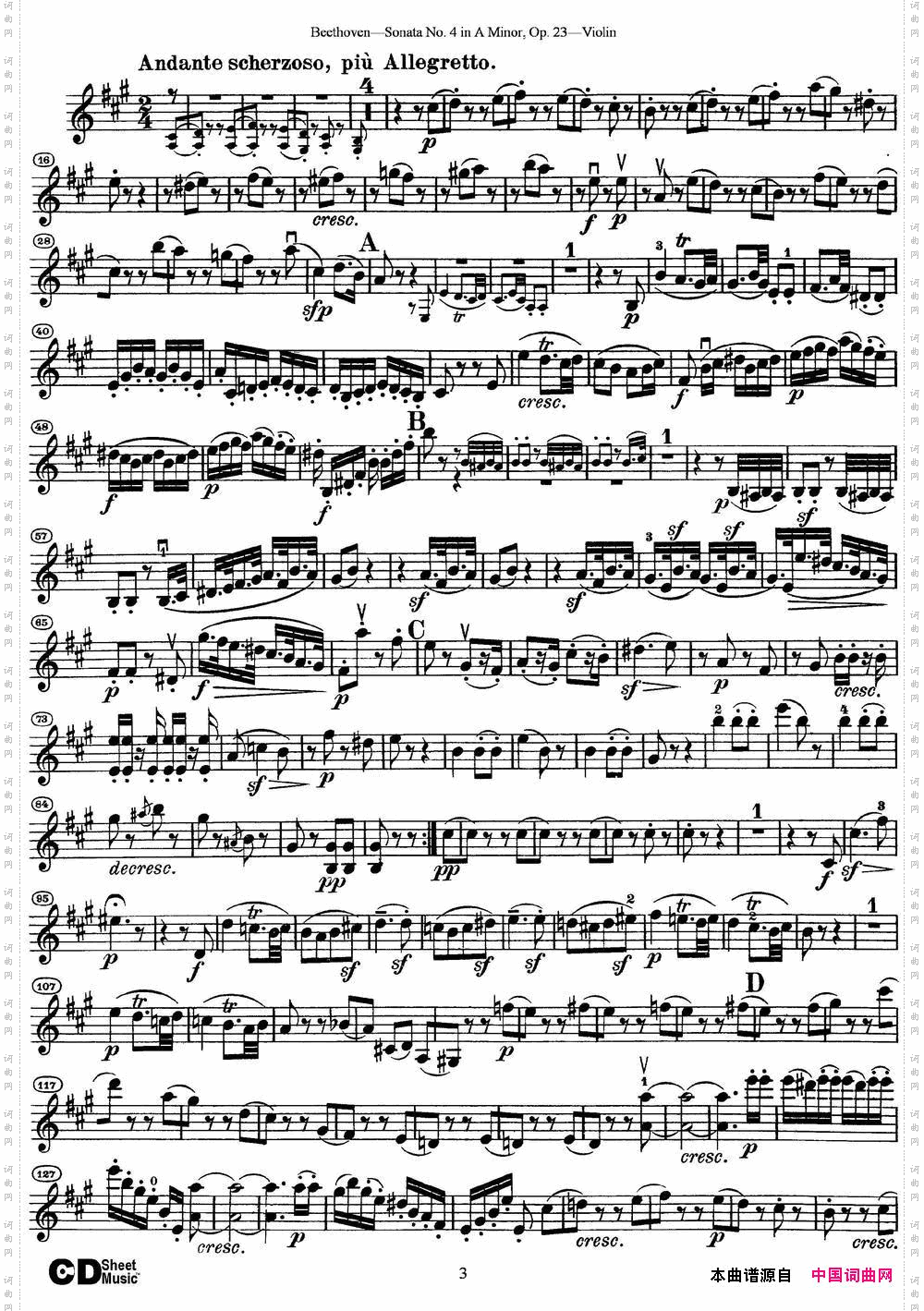 ViolinSonataNo·4inAMino-rOp·23