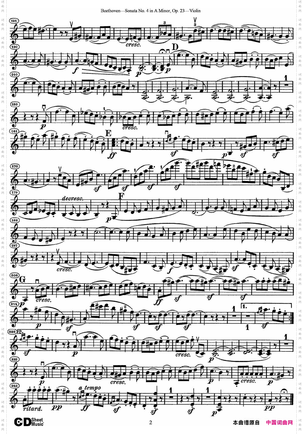 ViolinSonataNo·4inAMino-rOp·23