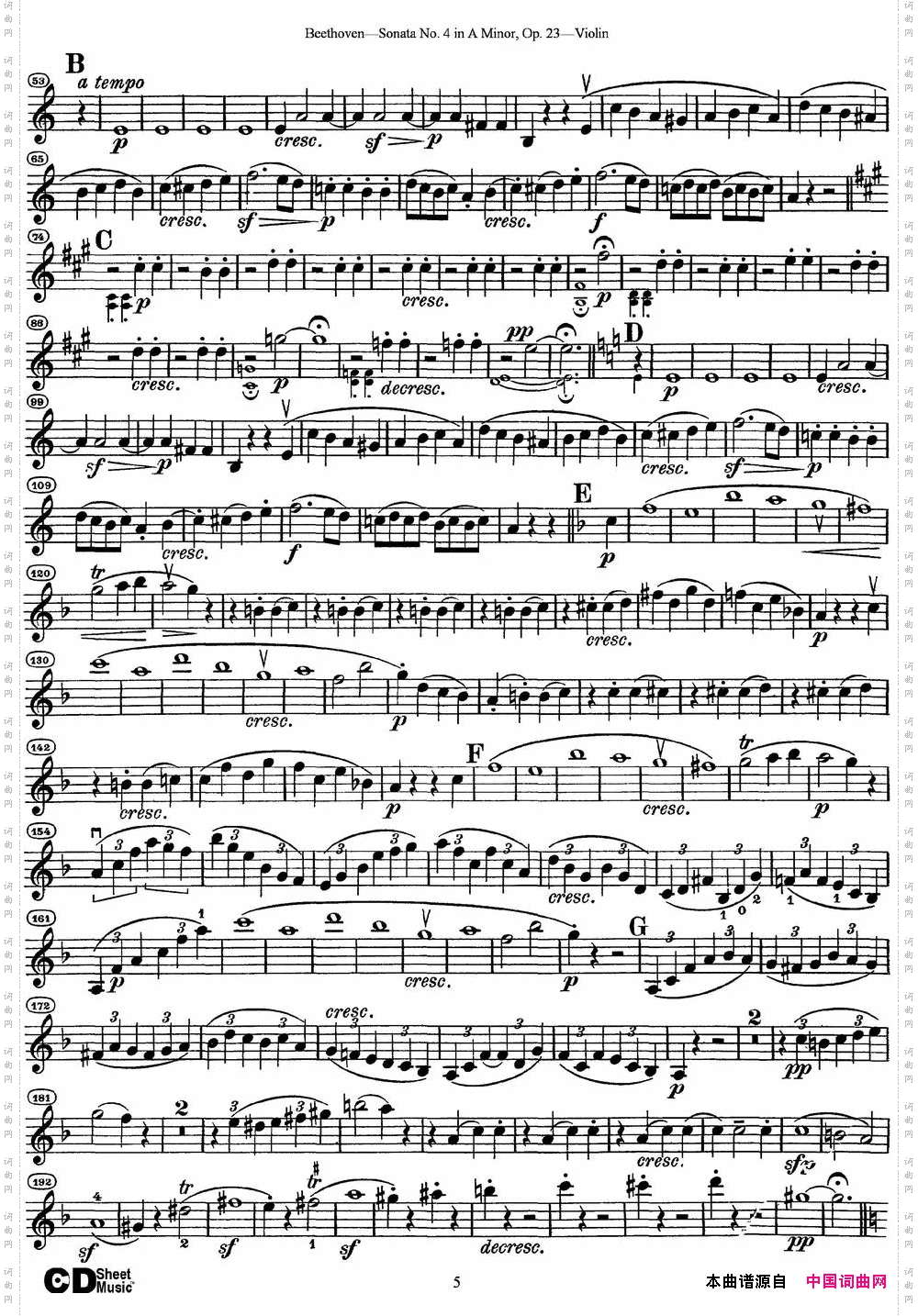 ViolinSonataNo·4inAMino-rOp·23