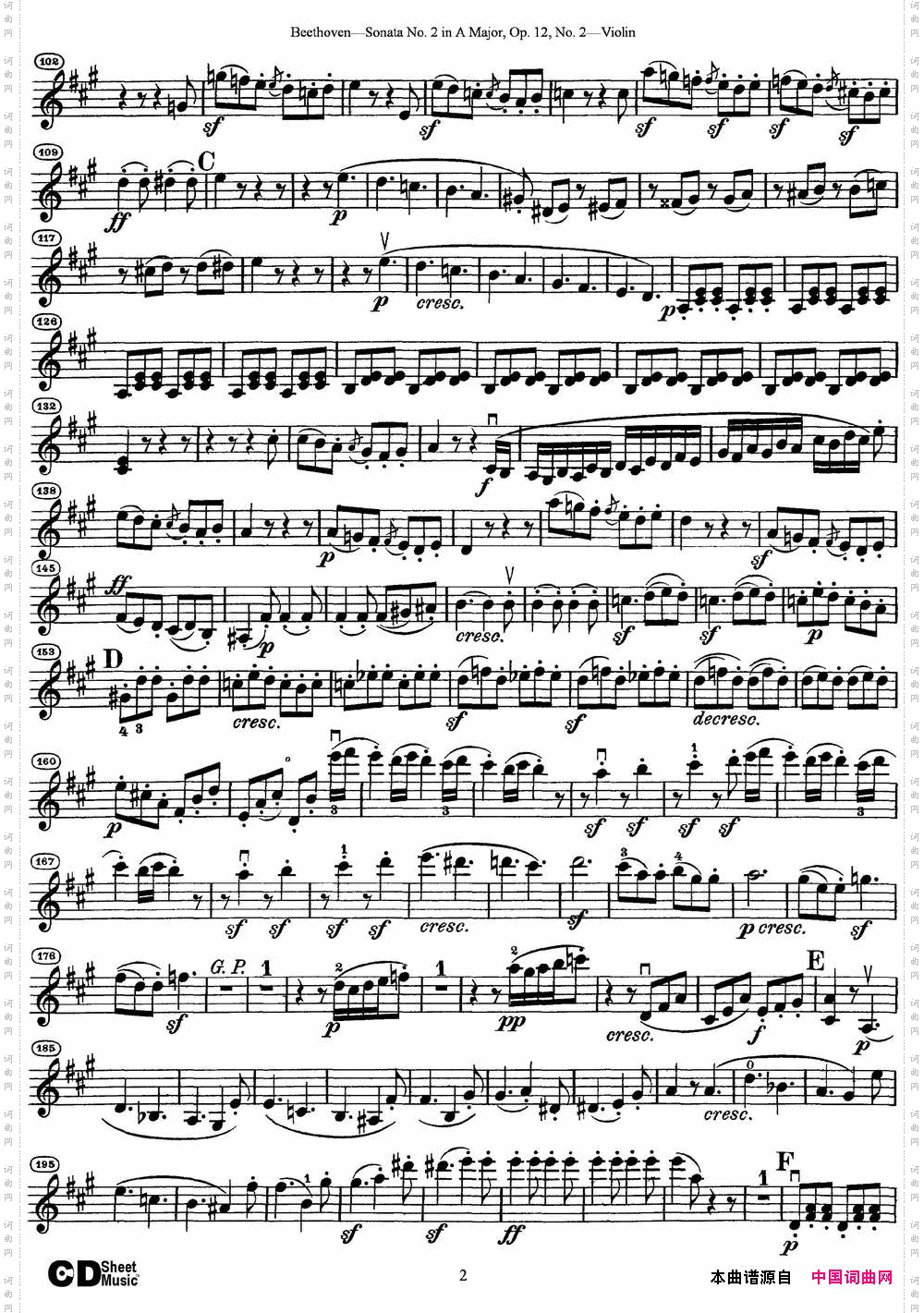 ViolinSonataNo·2inAMajo-rOp·12No·2