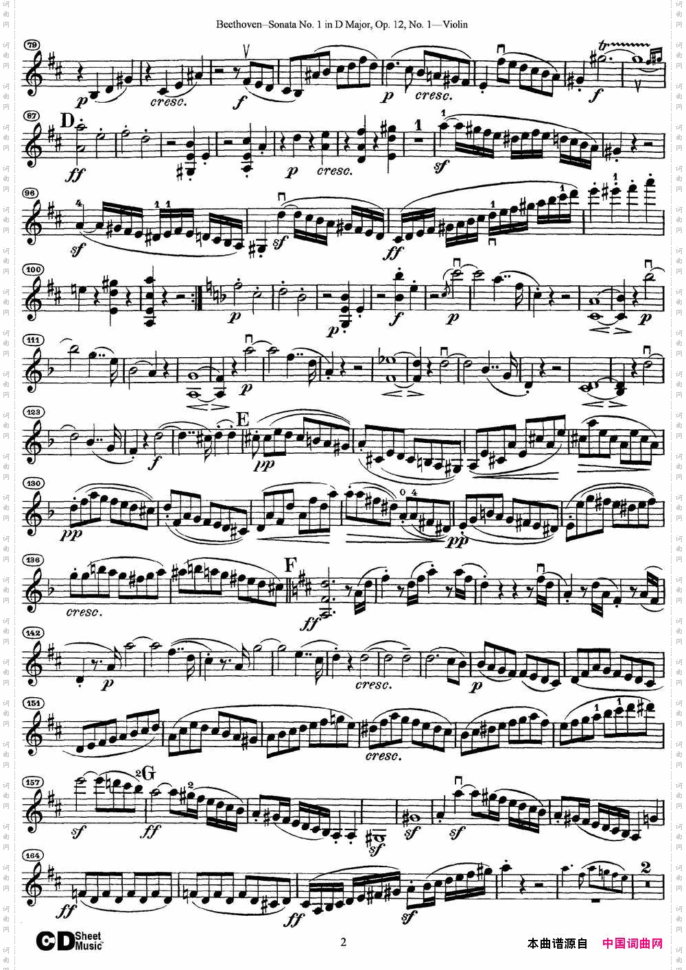 ViolinSonataNo·1inDMajo-rOp·12No·1
